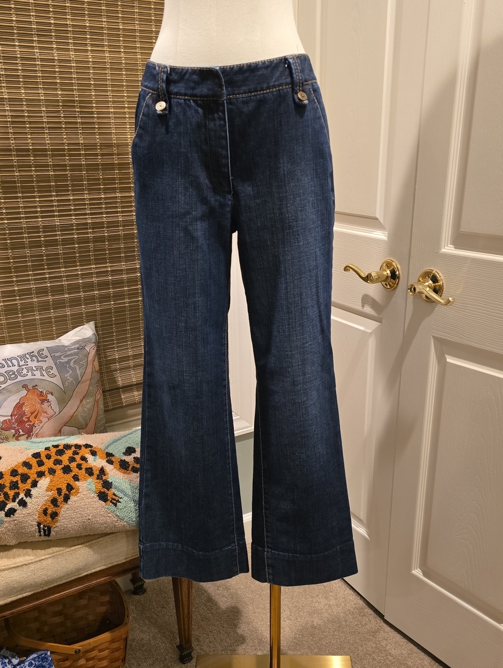 Talbots Dark Indigo Wide Leg Jeans